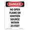 Signmission OSHA Danger Sign, No Open Flame Or Ignition Source, 10in X 7in Rigid Plastic, OS-DS-P-710-V-2360 OS-DS-P-710-V-2360 - alternate 1